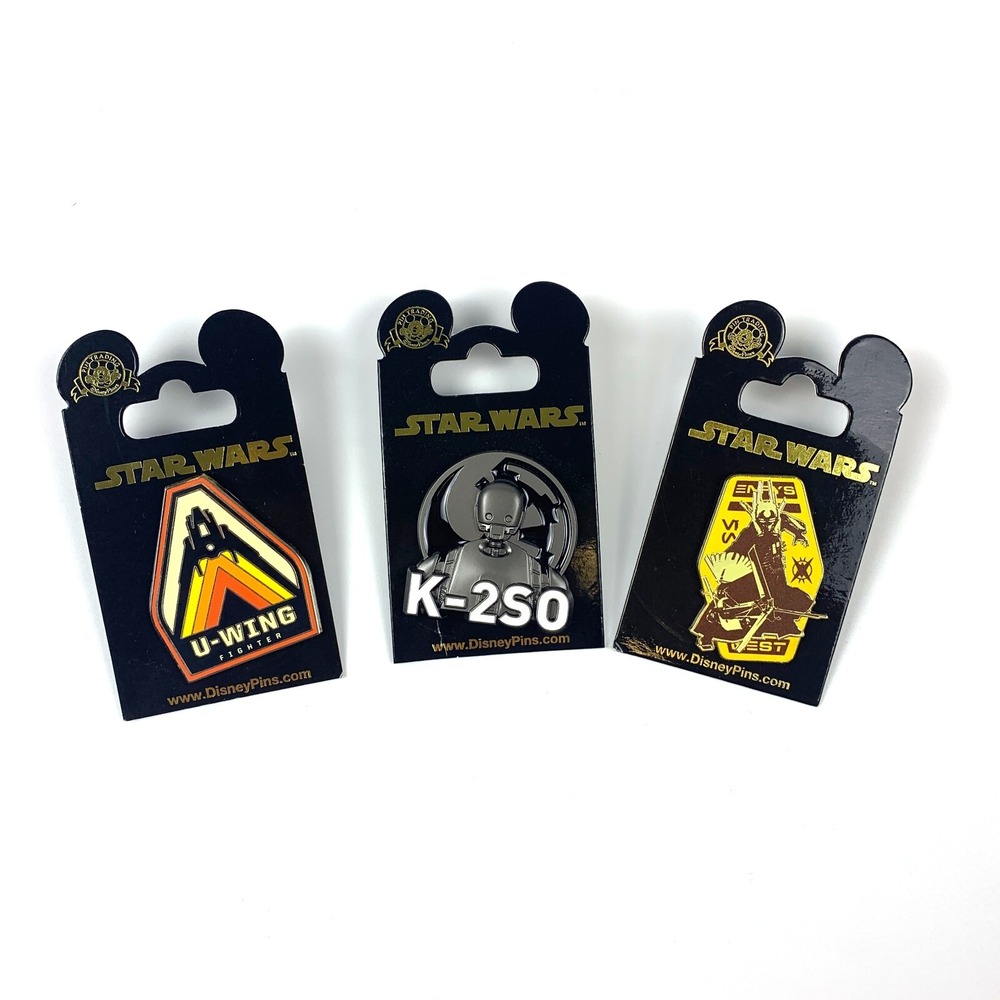 Disney Parks Star Wars Solo Pins Lot of 3 K-2S0‎ U-Wing Nest